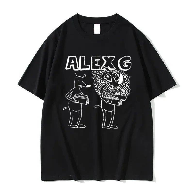 Women's black short-sleeve graphic tee by UpTrend Deals with white line-art and ALEXG on Tampa Home & Garden Store
