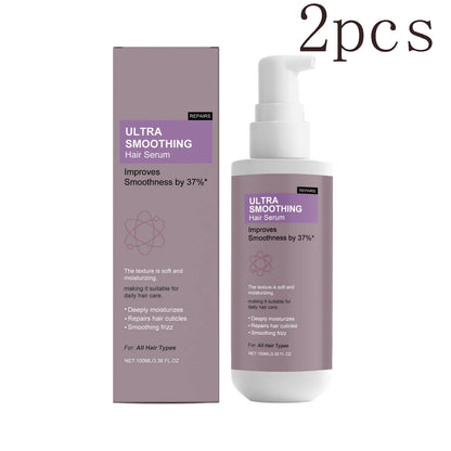 Silcy Skin Ultra Smoothing Hair Serum bottle and box, mauve lavender packaging, 2-piece set on Tampa Home & Garden Store