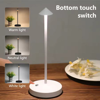Wireless LED Table Lamp with Touch Dimming | Cordless Ambient Lighting