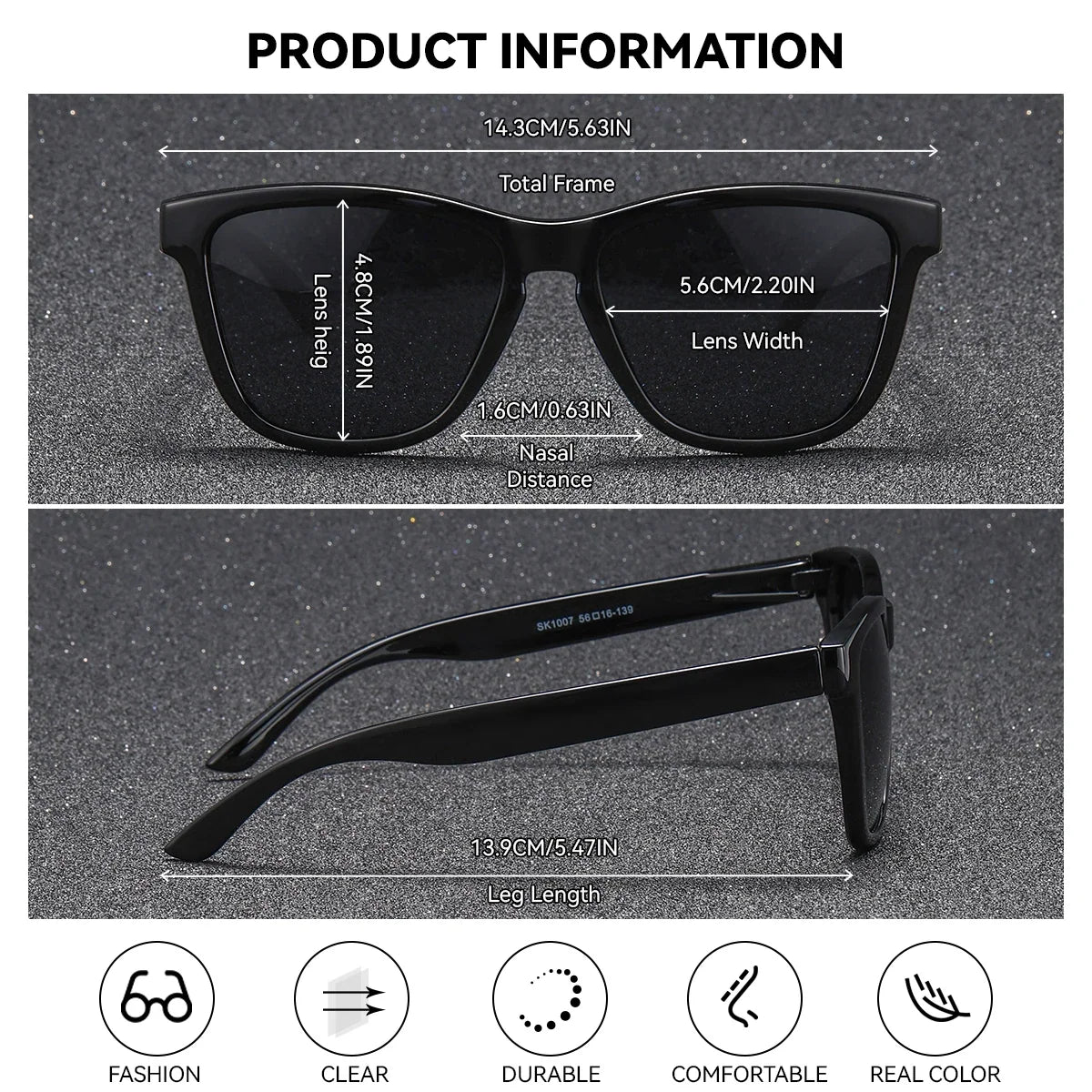 BARCUR polarized sunglasses for women with black lightweight PC frame and mirror lenses on Tampa Home & Garden Store