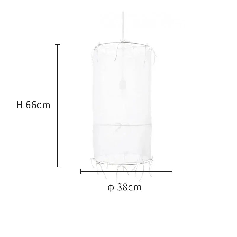 Decorbites linen cloth pendant light white boho fabric chandelier with metal frame 66 cm tall on Tampa Home & Garden Store