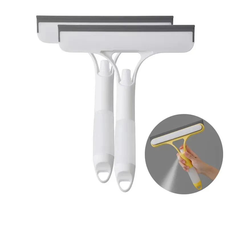 3-in-1 Window Squeegee with Spray Bottle & Microfiber Scrubber, white handles UpTrend two-pack on Tampa Home & Garden Store