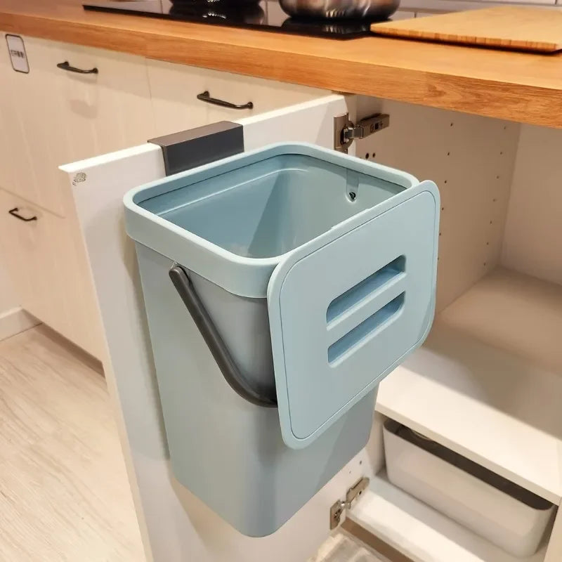 Perfecsy space-saving trash can with quiet-close lid, 3/5L mounted inside kitchen cabinet on Tampa Home & Garden Store