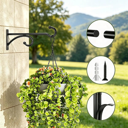 Pair Of Wall Iron Hooks For Outdoor or Garden Use