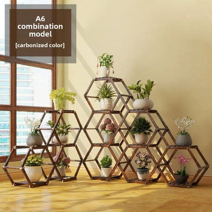 Solid Wood Plant Stand for Garden and Patio