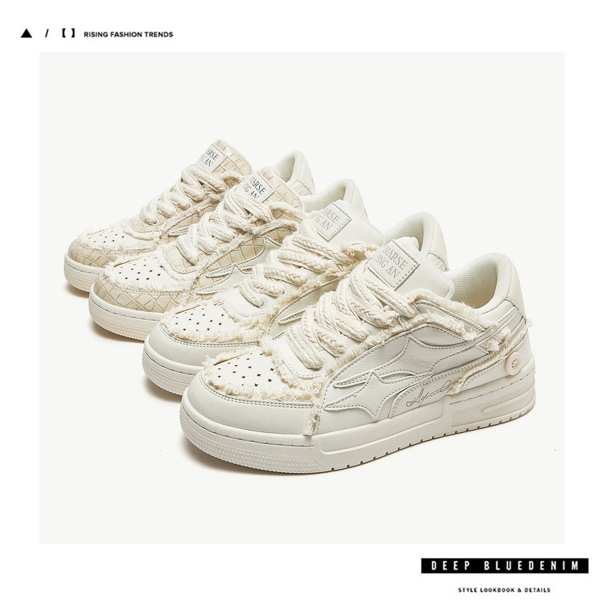EstaliosFit Tennis Sneakers leather star detail with star perforation 3 sneakers shown on Tampa Home & Garden Store