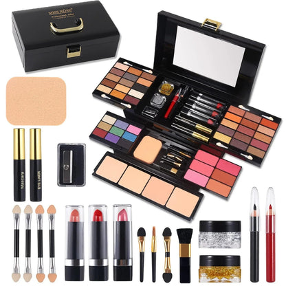 Color Spirit Professional Makeup set by Silcy Skin in dark case with palettes and brushes on Tampa Home & Garden Store