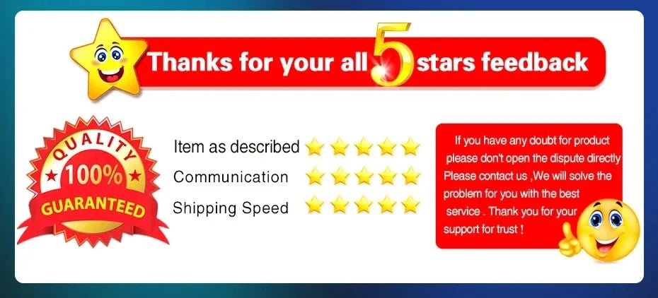 Car stereos UpTrend Deals 5-star feedback banner with 100% quality guarantee badge on Tampa Home & Garden Store