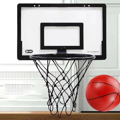 Portable mini basketball hoop with white backboard, black rim and net, red ball by FLIPSTYLEZLLC on Tampa Home & Garden Store