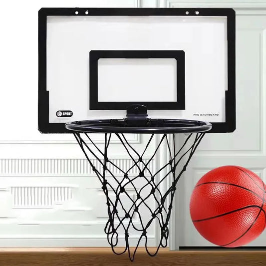 Portable mini basketball hoop with white backboard, black rim and net, red ball by FLIPSTYLEZLLC on Tampa Home & Garden Store