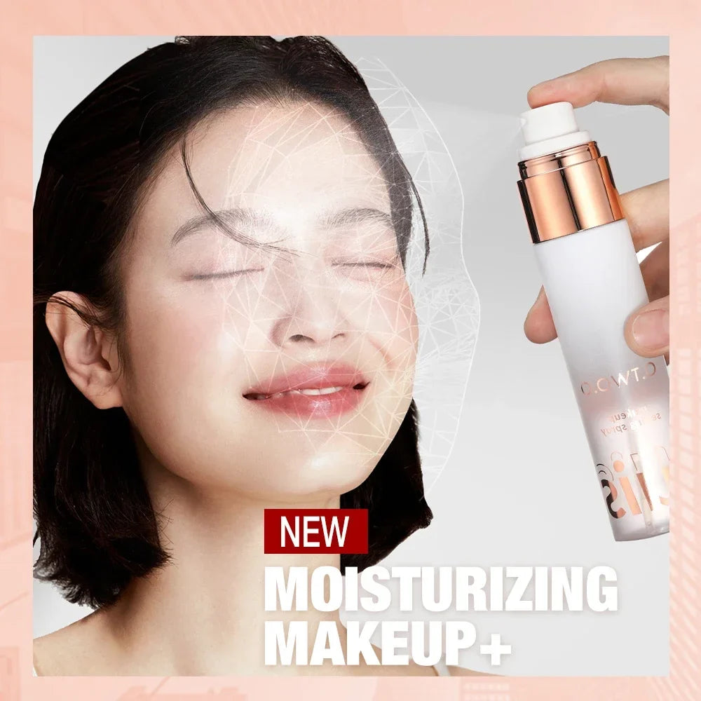 O.TWO.O Setting Spray Silcy Skin, white bottle with rose-gold cap for long-lasting makeup on Tampa Home & Garden Store