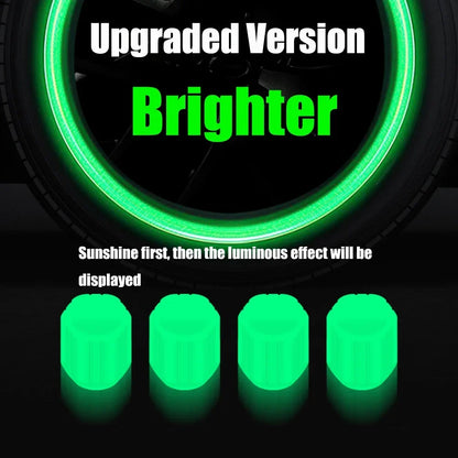 4pcs luminous valve stem caps by BikerZoneZ glow bright green for wheels on Tampa Home & Garden Store