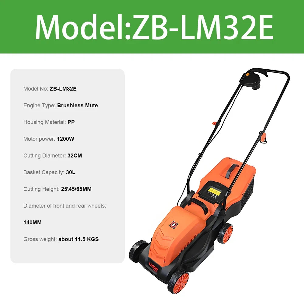 Handheld electric weeder and trimmer ZB-LM32E cordless tool orange and black UpTrend Deals on Tampa Home & Garden Store