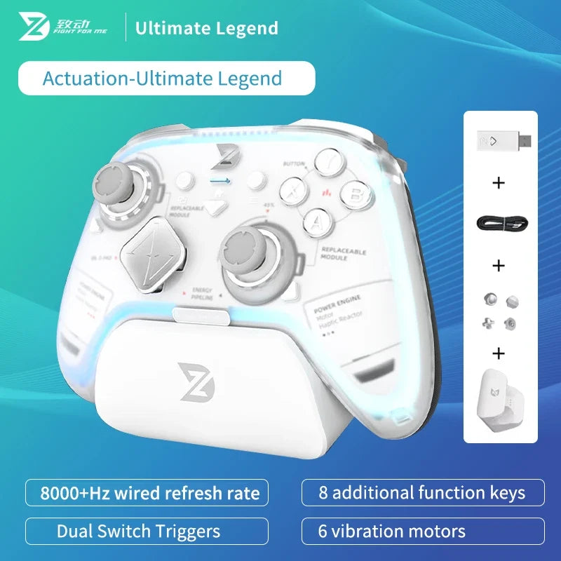 White ZD Ultimate Game Controller Elite modular Bluetooth controller by FLIPSTYLEZLLC for mobile on Tampa Home & Garden Store