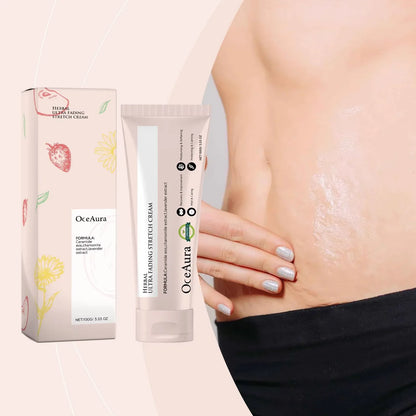 Pregnancy stretch marks removal cream by Silcy Skin in a pink tube beside a floral box on Tampa Home & Garden Store