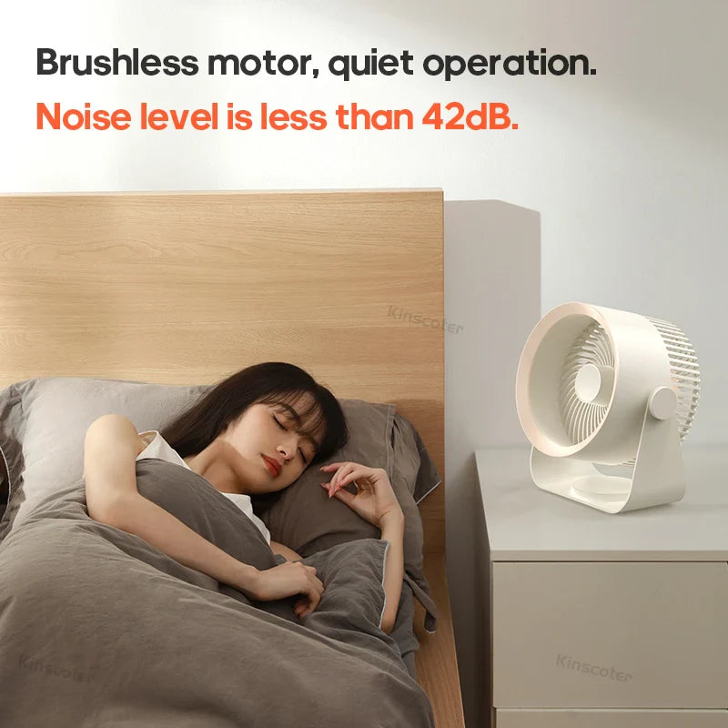Portable Fan | Battery Operated Personal Fan with 4000mAh Rechargeable Battery | Lightweight Design for Indoor and Outdoor Cooling