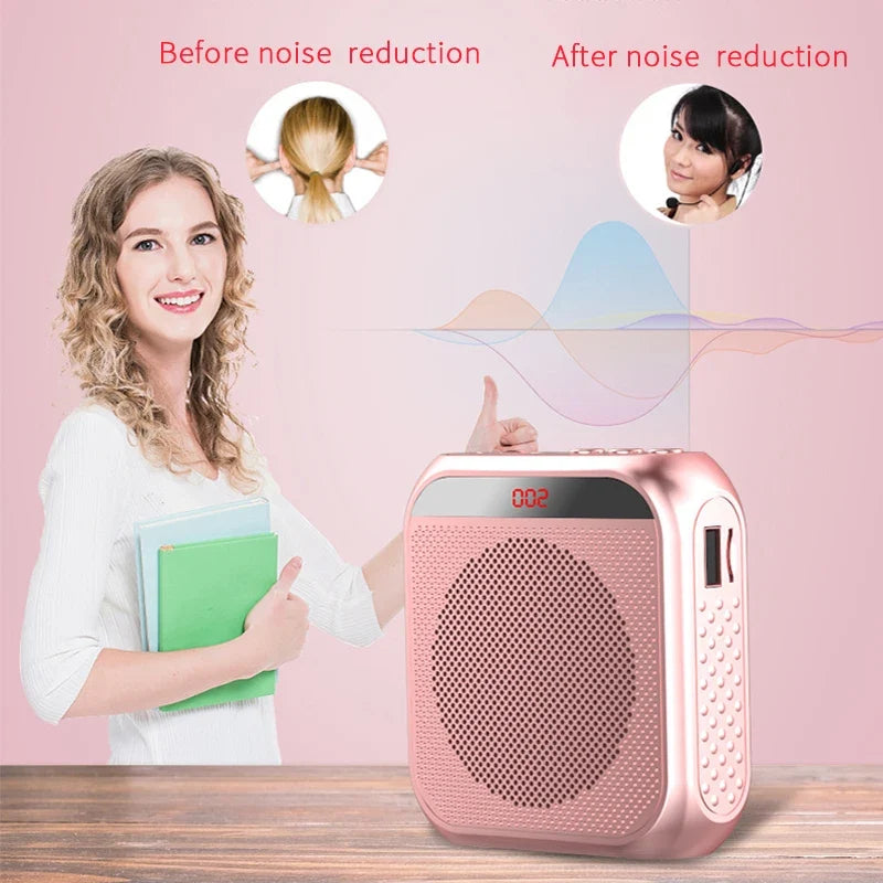 Pink portable microphone amplifier speaker for classrooms with USB port by UpTrend Deals on Tampa Home & Garden Store