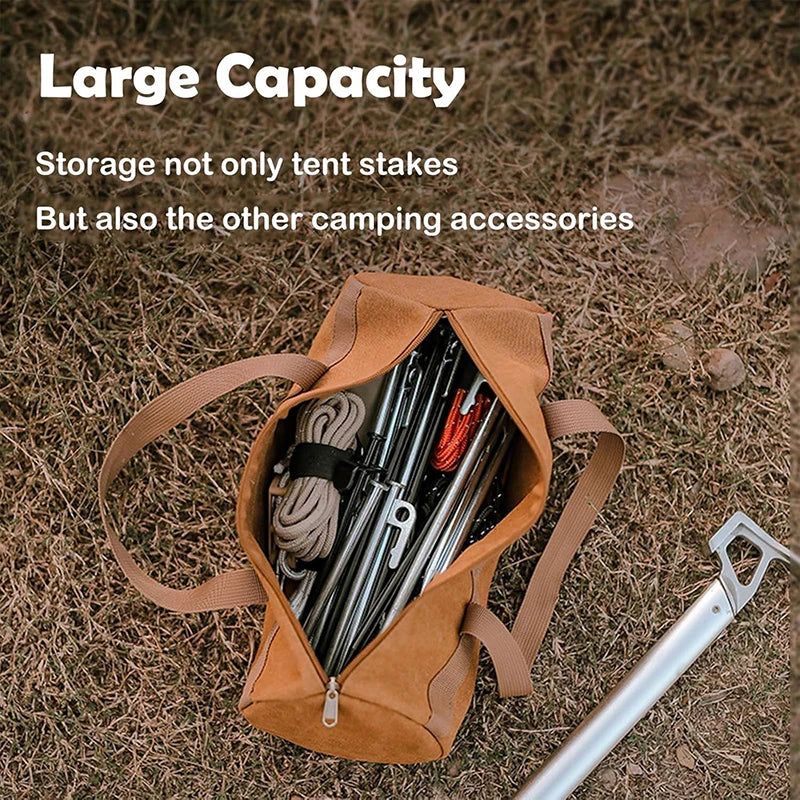 Spacious Cylinder Bag For Tent Stakes and Nails