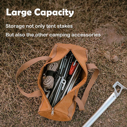 Spacious Cylinder Bag For Tent Stakes and Nails