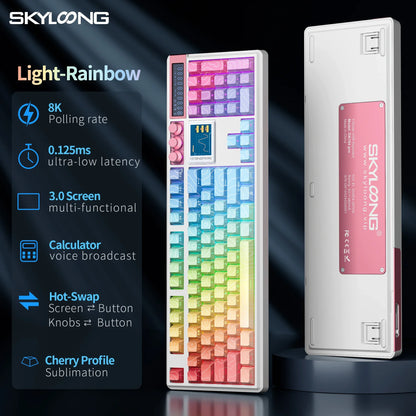 Skyloong GK104 Pro mechanical keyboard rainbow RGB keycaps hot-swappable switches FLIPSTYLEZLLC on Tampa Home & Garden Store
