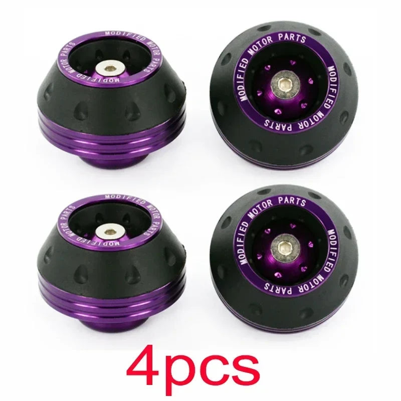 Motorcycle crash protectors front fork slider cups, 4pcs, purple anodized, BikerZoneZ on Tampa Home & Garden Store