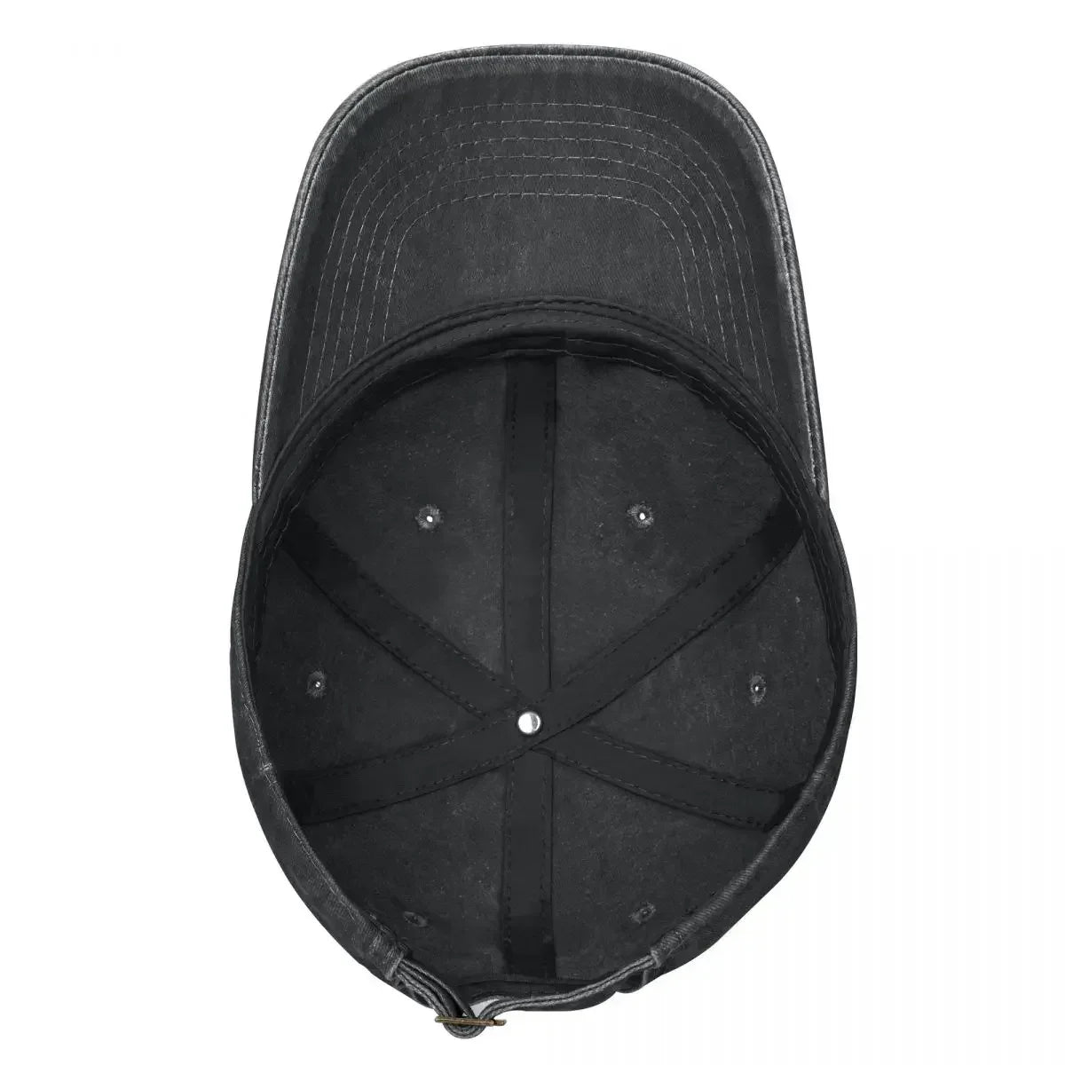 Rock & Roll Skeleton Cap by BikerZoneZ, black six-panel interior view on Tampa Home & Garden Store