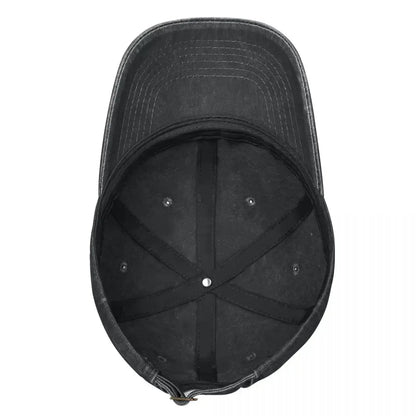 Rock & Roll Skeleton Cap by BikerZoneZ, black six-panel interior view on Tampa Home & Garden Store