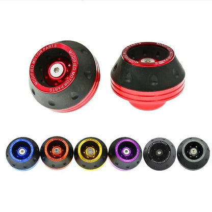 BikerZoneZ 4pcs motorcycle front fork slider cups crash protectors red anodized finish on Tampa Home & Garden Store