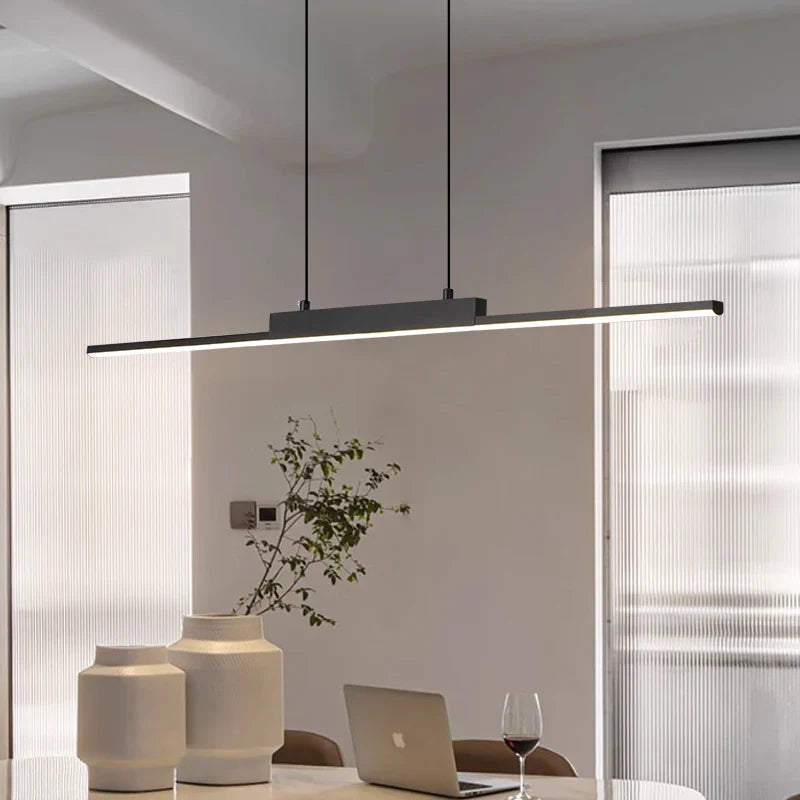 Modern Long Pendant Light – Minimalist Dining Room Chandelier for Kitchen & Living