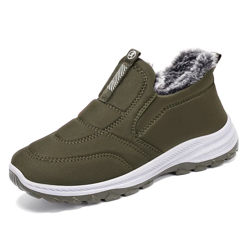 Women's Winter Snow Boots olive green upper with faux fur lining UpTrend Deals non-slip sole on Tampa Home & Garden Store