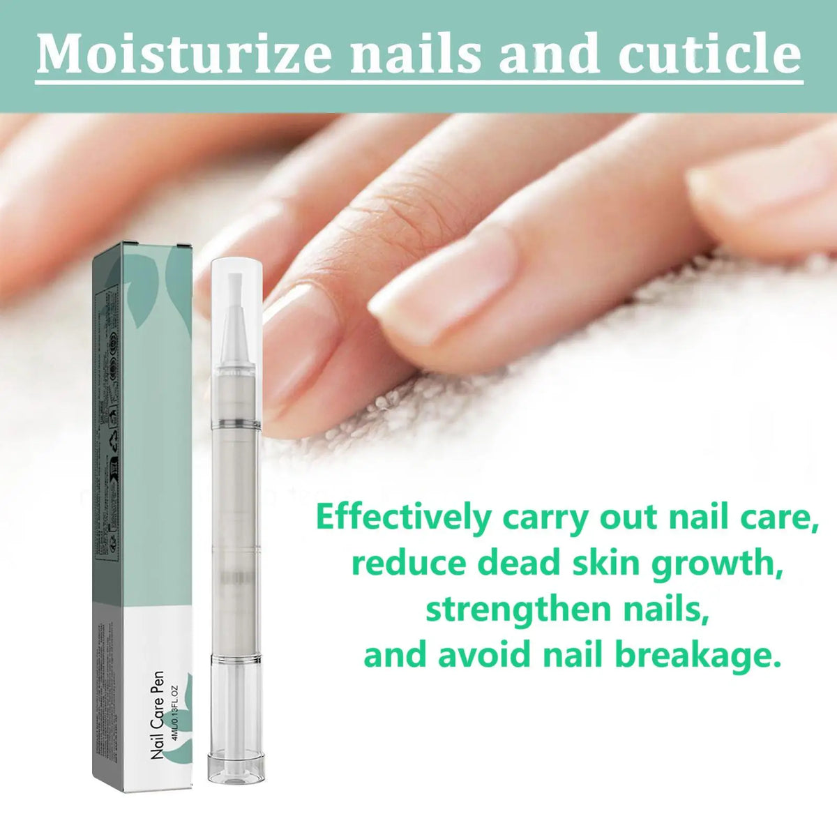 Silcy Skin Nail Care Pen with Tea Tree Oil, clear pen beside teal and white packaging box on Tampa Home & Garden Store