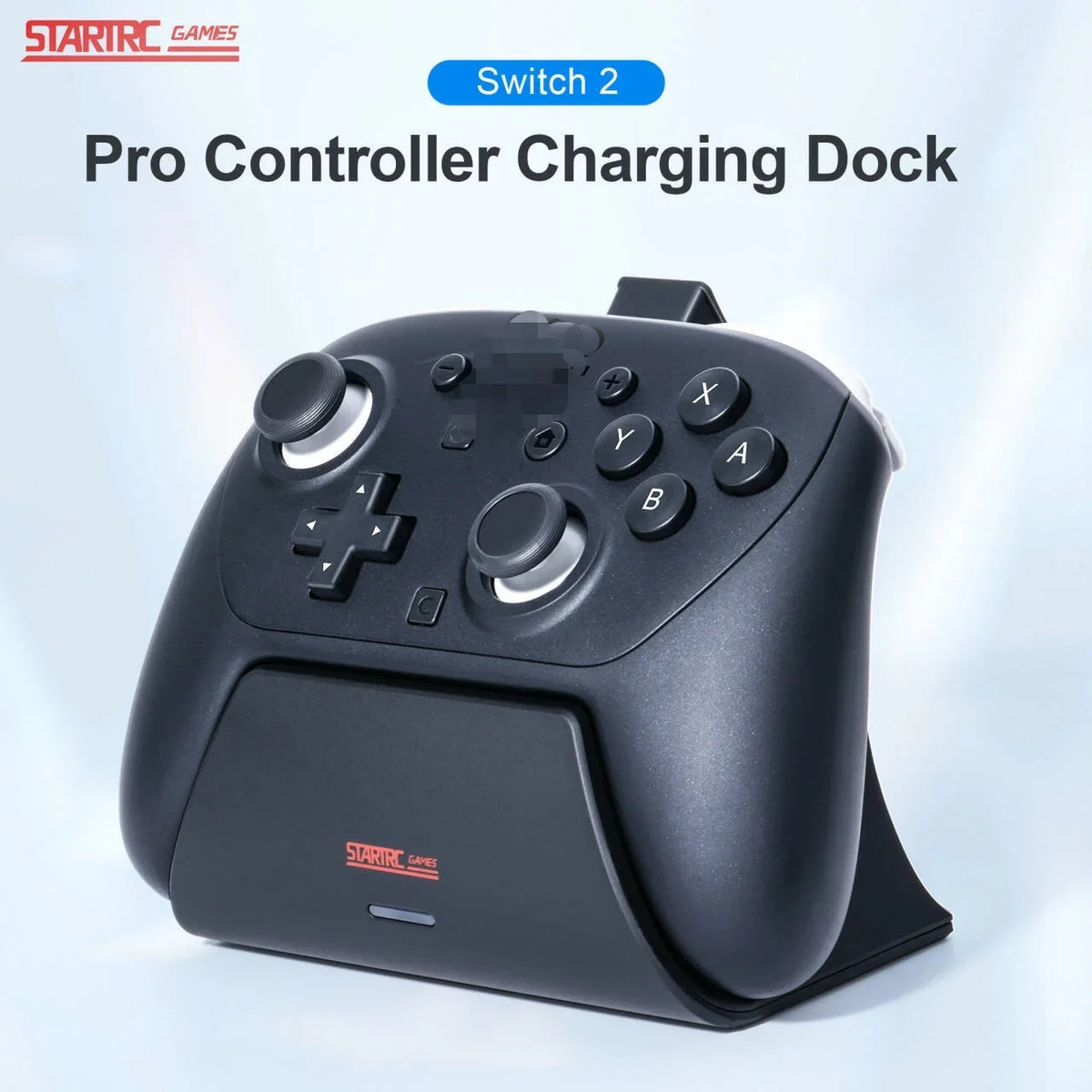 Switch 2 Pro controller charging dock with LED indicator, black Starirc Games branded station on Tampa Home & Garden Store