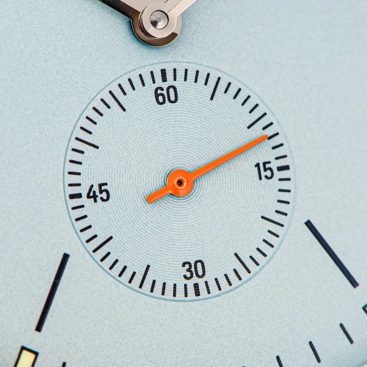Men's Ultra-Thin Automatic Dress Watch dial close-up, orange hands, stainless steel case on Tampa Home & Garden Store