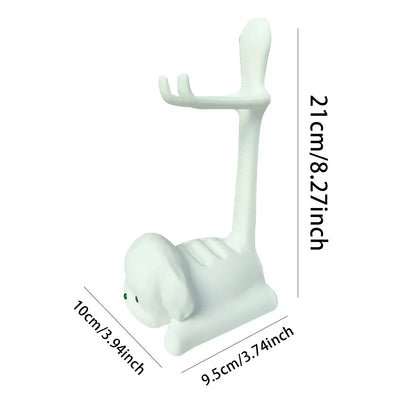Cat-shaped game stand, white plastic, compatible with PS5/PS4/Xbox/Switch on Tampa Home & Garden Store