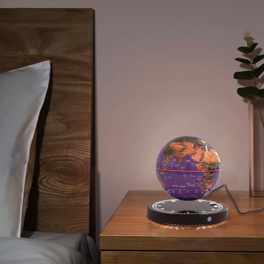 6 Inch Floating Levitating Globe RGB Light Magnetic World Map Desk Decor Gift - Tampa Home & Garden Store