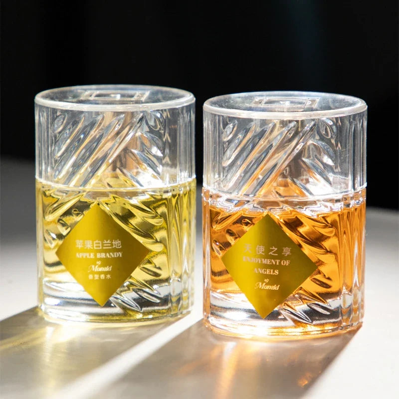 Khamrah perfume gift set: two crystal bottles with yellow and amber liquids on Tampa Home & Garden Store