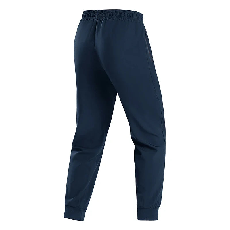 Men jogger pants navy blue breathable quick-dry drawstring sport sweatpants with cuffed ankles UpTrend Deals on Tampa Home & Garden Store
