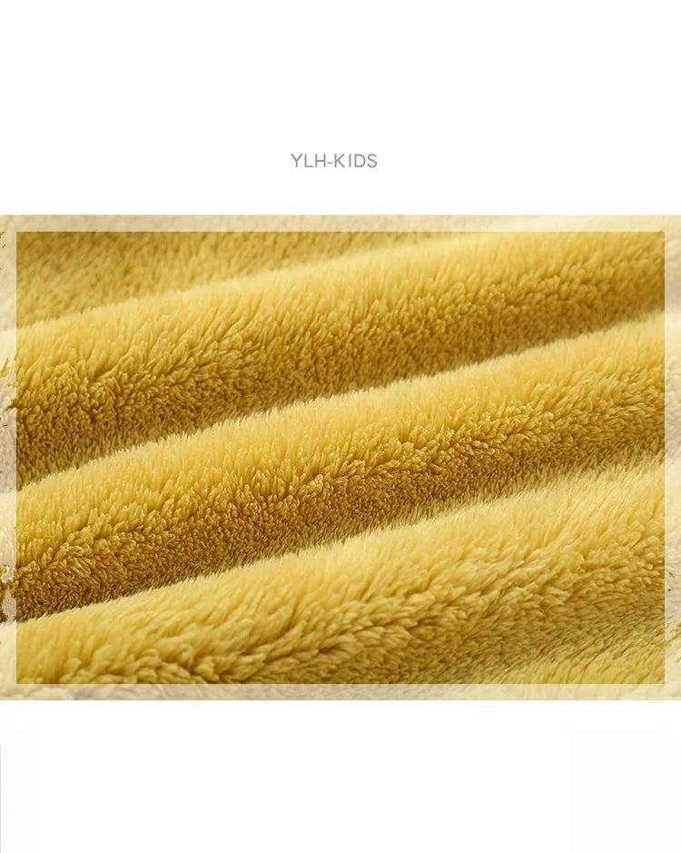 Kids Winter Coat - Warm Fleece Jacket, yellow plush fleece, UpTrend Deals on Tampa Home & Garden Store