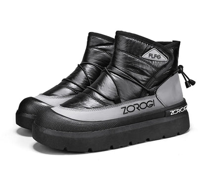 Mens Winter Ankle Boots UpTrend Deals black warm insulated boots with chunky platform sole pair on Tampa Home & Garden Store