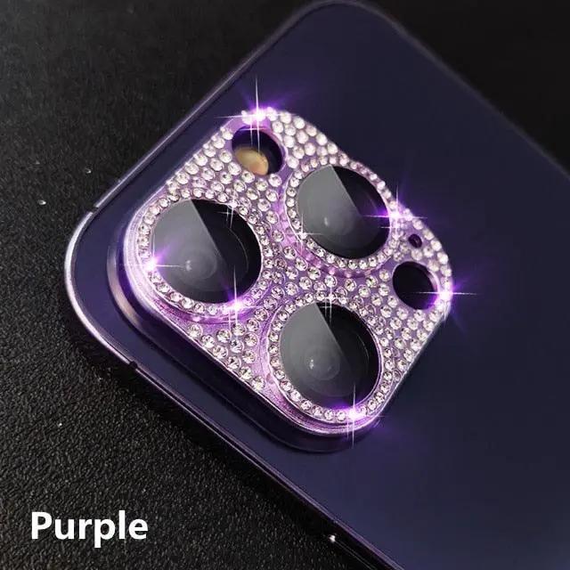 Diamond Metal Camera Lens Protector for IPhone