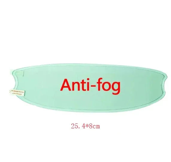 Anti-fog patch film rainproof visor by BikerZoneZ, light green, 25.4x8 cm on Tampa Home & Garden Store