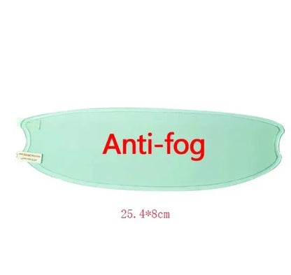 Anti-fog patch film rainproof visor by BikerZoneZ, light green, 25.4x8 cm on Tampa Home & Garden Store