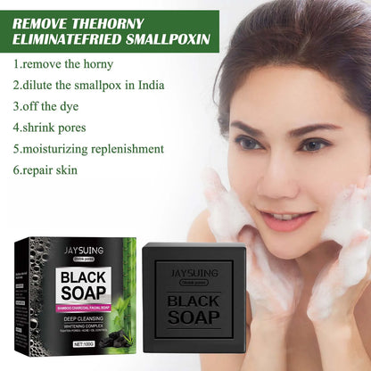 Silcy Skin Bamboo Charcoal Cleansing Face Soap with black soap packaging, two bars on Tampa Home & Garden Store