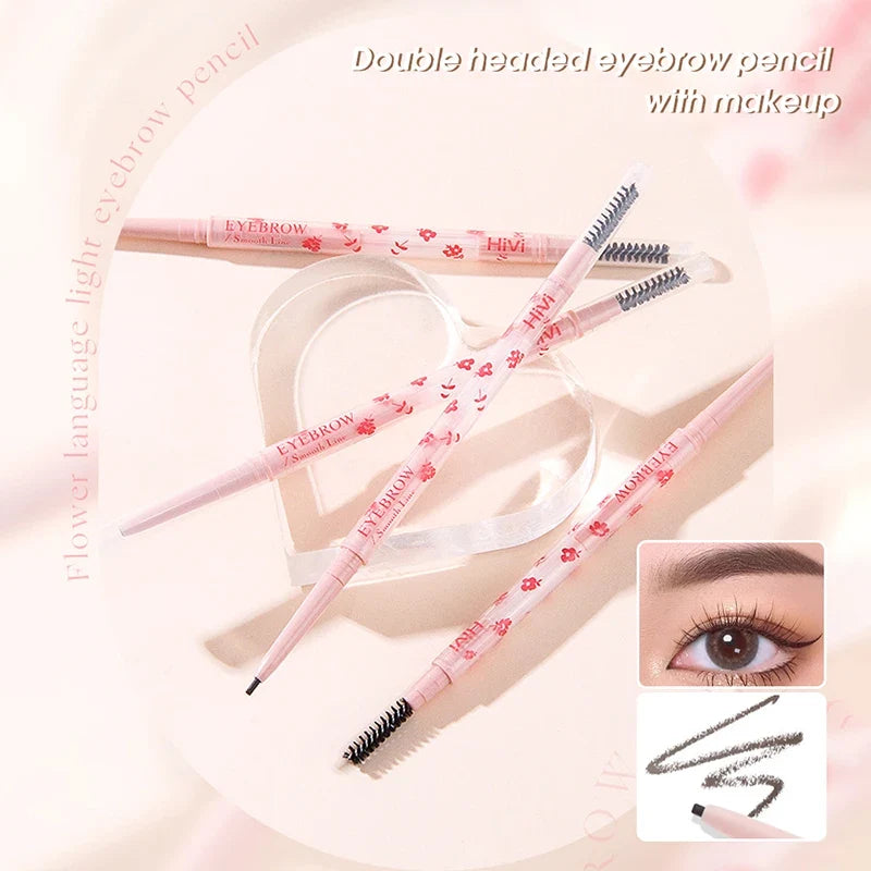 Makeup kit Silcy Skin pink floral double-ended eyebrow pencils set 8pcs on Tampa Home & Garden Store