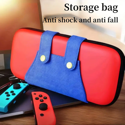 Switch storage bag blue carrying case with turquoise Joy-Cons and red NS console on Tampa Home & Garden Store