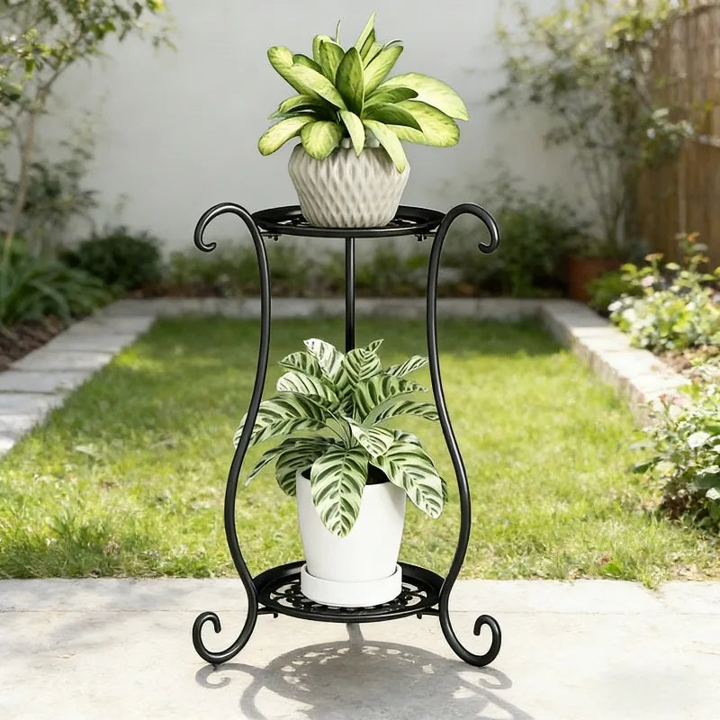 European Metal Flower Stand for Home Garden