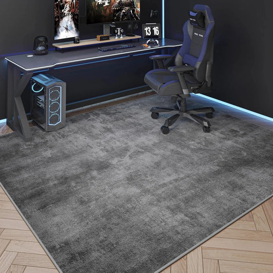 VIKAMA game room carpet gray rug for gaming setup Perfecsy on Tampa Home & Garden Store
