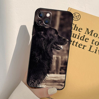 Stevvex German Shepherd phone case featuring a black dog print for iPhone models on Tampa Home & Garden Store