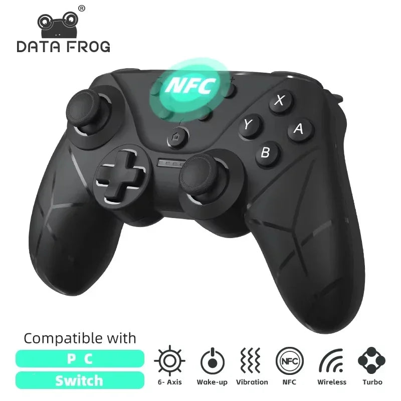 DATA FROG ergonomic black wireless gamepad with NFC for Switch series by FLIPSTYLEZLLC on Tampa Home & Garden Store