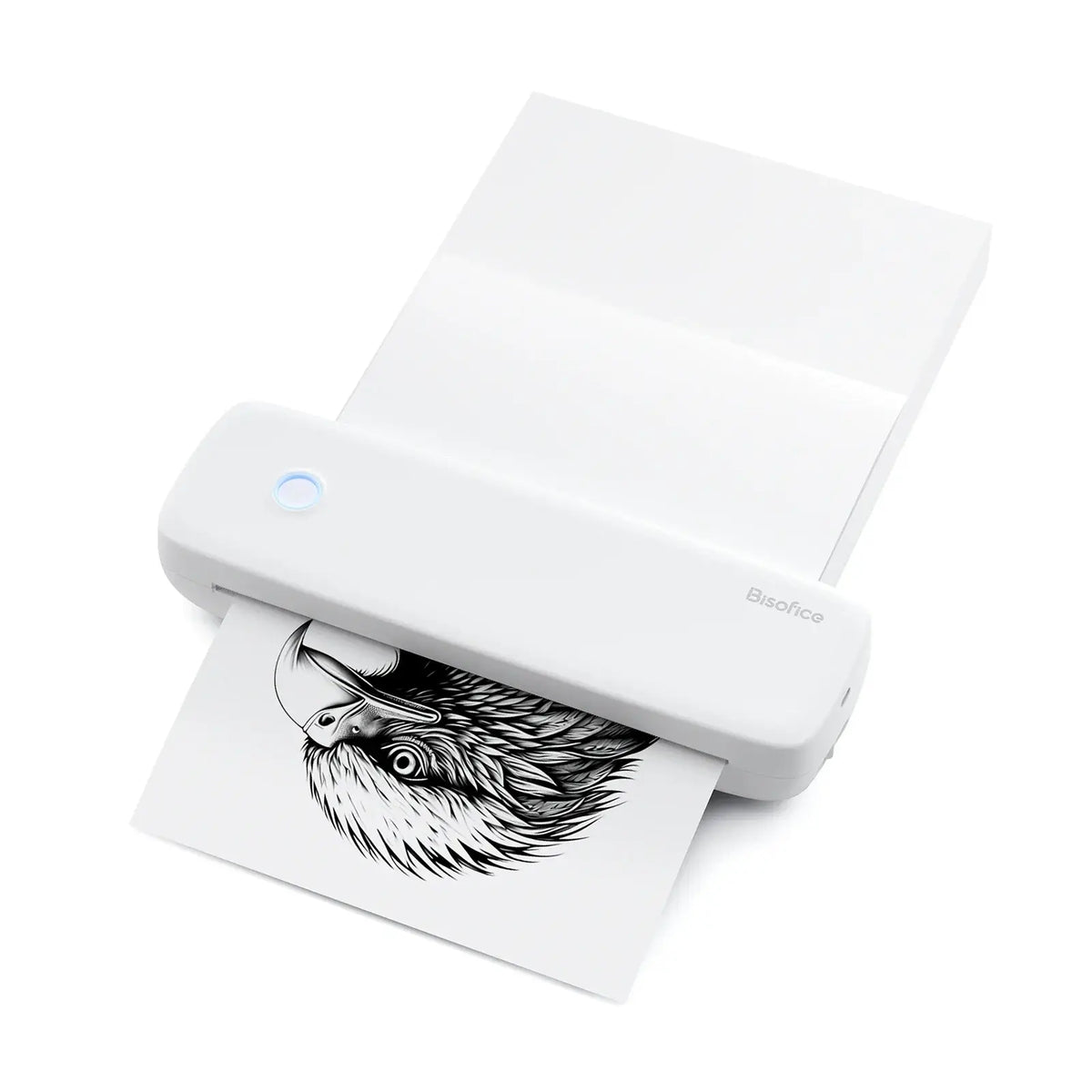 Portable Bluetooth Thermal Label Printer Bisofice white compact inkless label maker with USB on Tampa Home & Garden Store